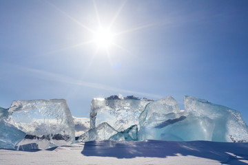 Fototapeta na wymiar Baikal ice