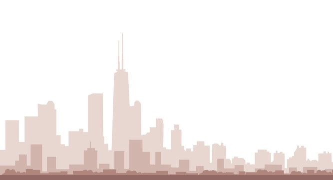 Chicago Morning Skyline - Vector