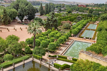 Fototapeta premium Alcázar de Cordoue. Alcázar de los Reyes Cristiano
