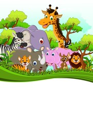Obraz na płótnie Canvas vector illustration of animals cartoon