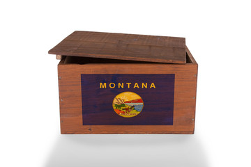 Wooden crate isolated on a white background