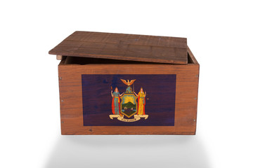 Wooden crate isolated on a white background