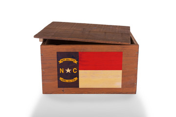 Wooden crate isolated on a white background