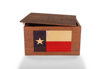 Wooden crate isolated on a white background