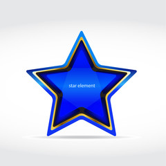 golden and blue star