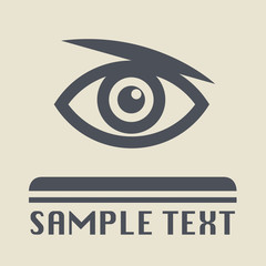 Eye icon or sign, vector illustration