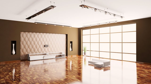 Creation of Interior of living room animation