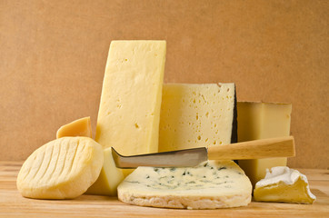 Various types of cheese