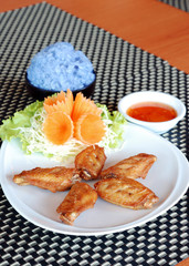 deep fry chicken wings