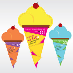 Colorful Ice Cream Vector.EPS10