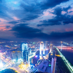 Fototapeta premium Bird view at Nanchang China. 
