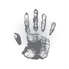 Grunge hand print