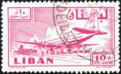 Airliner and Khalde Airport (Lebanon 1959)