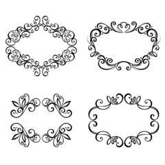 Vector Decorative Ornamental Frame for Text. Design element