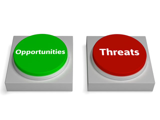 Threats Opportunities Button Shows Risk Research Analysis