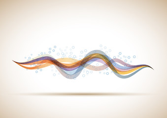 Vector abstract wave background