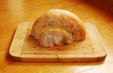 Half a White Swirl Bread Loaf