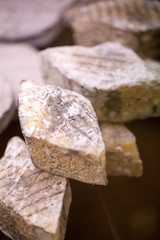 diamond shape goat cheese called French fer de lance