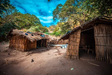 Keuken spatwand met foto Malawi dorp © sabino.parente