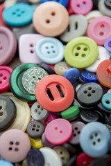 Still Life Of Colorful Buttons