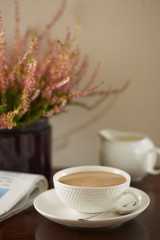 Cup of coffee with milk