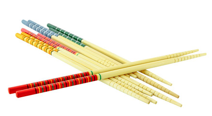 Color chopsticks isolate