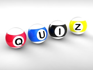 Quiz Word Showing Test Or Quizzing