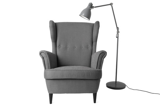 Ohrensessel mit Lampe