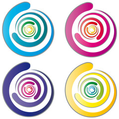 Logo - Wirbel - abstrakt und farbig