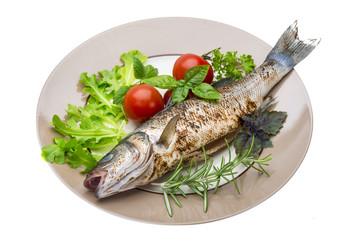 Roasted seabass
