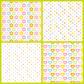 Collection 4 Seamless Pattern Birthday Color