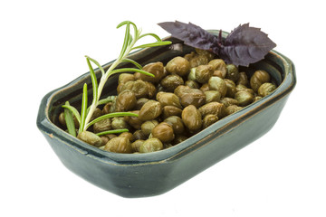 Capers in the bowl
