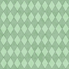 Green Diamond Shape Fabric Background