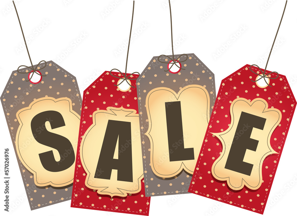 Wall mural New Year and Christmas sale labels