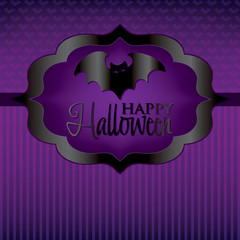 Bat Halloween card in vector format.