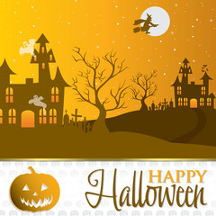 Halloween card in vector format.