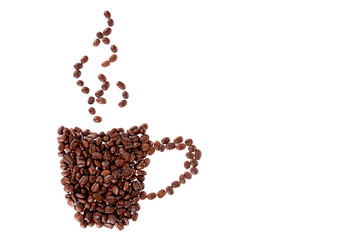 Coffee grain isolated on white background