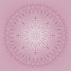 Lace pink pattern - vector illustration