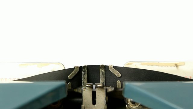 close up typewriter type blank sign on white paper