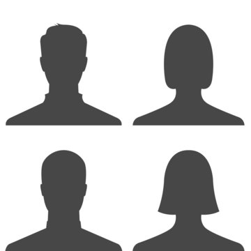 Set Of People Profile Pictures On White Background
