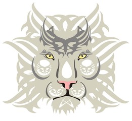White lion head