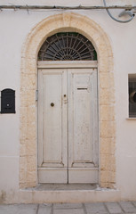 Fototapeta premium Wooden door. Mesagne. Puglia. Italy.