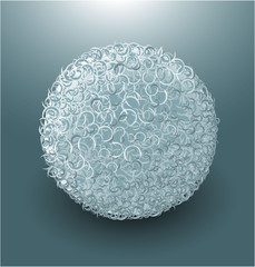 Fluffy planet. Vector.