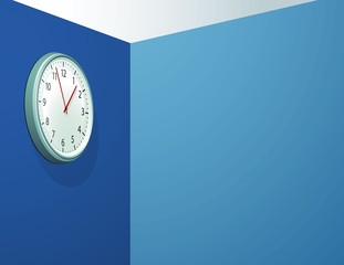 Office clock. Vector.
