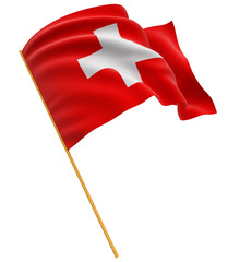 3D Swiss flag (clipping path included)