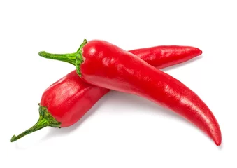 Fotobehang Red chili pepper © Anton