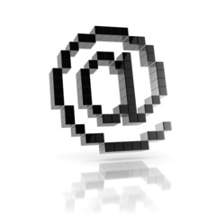 Fototapeta premium At sign e-mail 3d icon