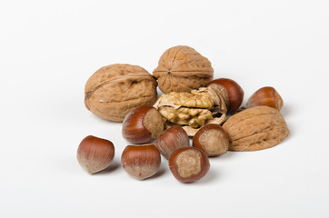 hazelnuts and walnuts
