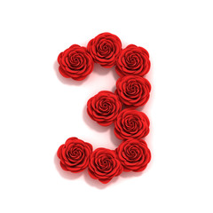 rose font number 3