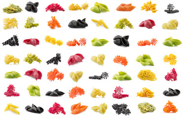 Collage of fantasy Italian pasta studio shoot